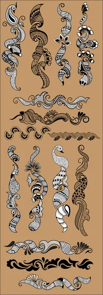 Henna Vettori Disegni — Vettoriale Stock