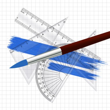 Matematik ve cihazları - konsept vektör çizim