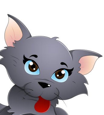 şirin kedi vektörü