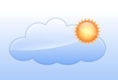 Sun'ın bulut vektör