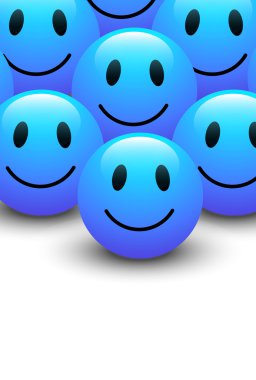 Mavi smiley vektör