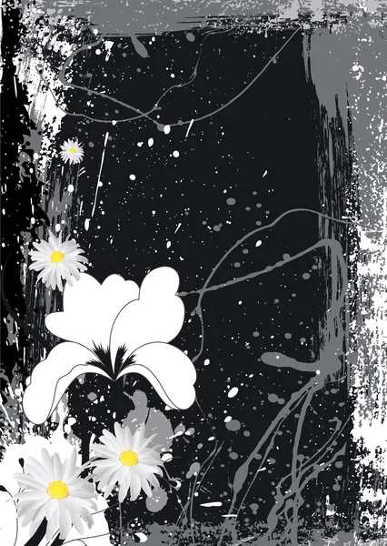 Ilustracja wektorowa - retro kwiatowy tło — Wektor stockowy