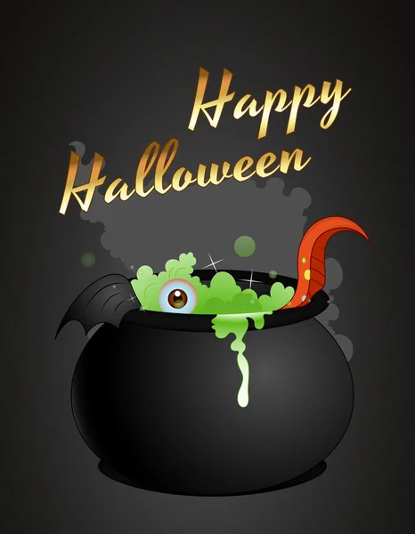 Halloween Cauldron — Stock Vector