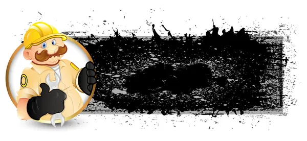 Sub Construcție Vector Banner — Vector de stoc