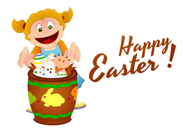 Feliz vector de Pascua — Vector de stock