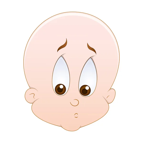 Sad Baby Face — Stock Vector