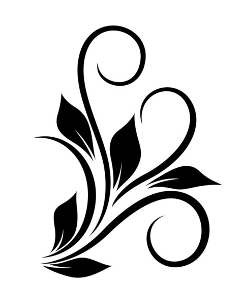 Вихревой цветочный дизайн
