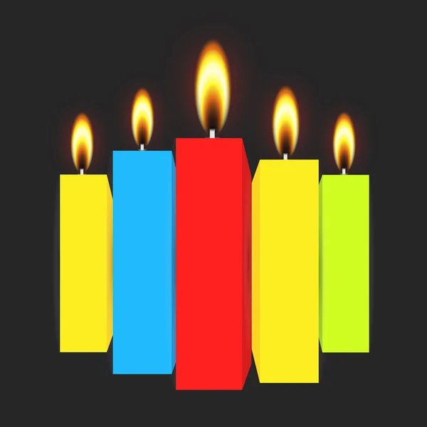 Hořící svíčka vektor — Stockový vektor