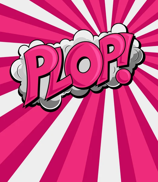 Plop - Texte vectoriel d'expression comique — Image vectorielle