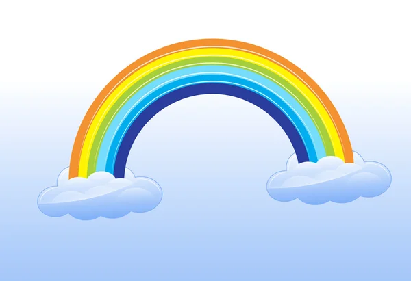 Vetor de nuvens de arco-íris — Vetor de Stock