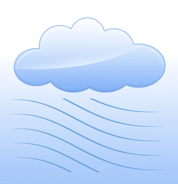 Dalgalı bulut vektör — Stok Vektör