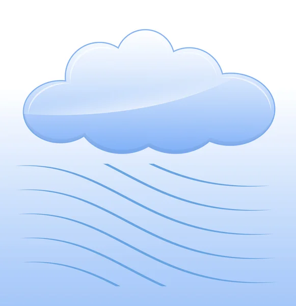 Wavy Cloud Vector — Stock Vector