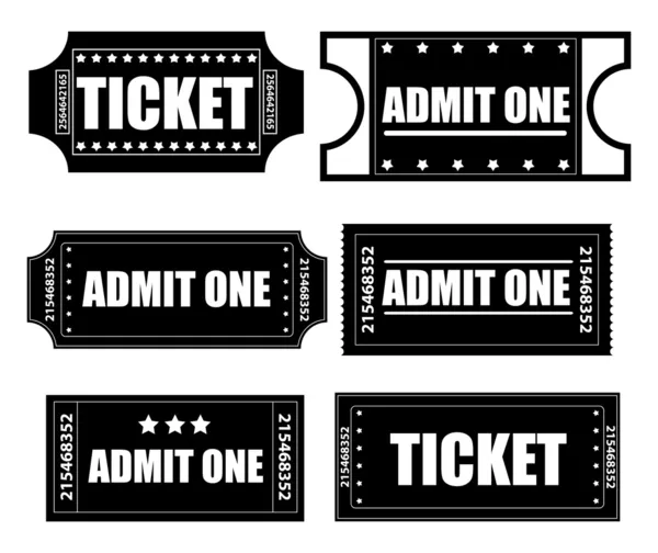 Tickets vectoren — Stockvector