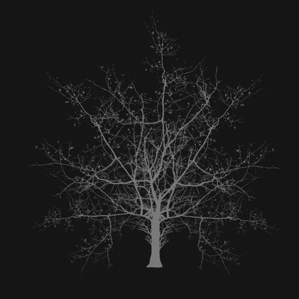 Asustado árbol de halloween — Vector de stock