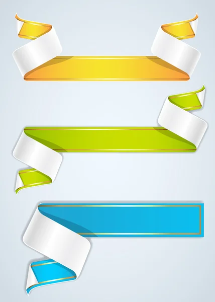 Vector Ribbon Banners — Stock Vector