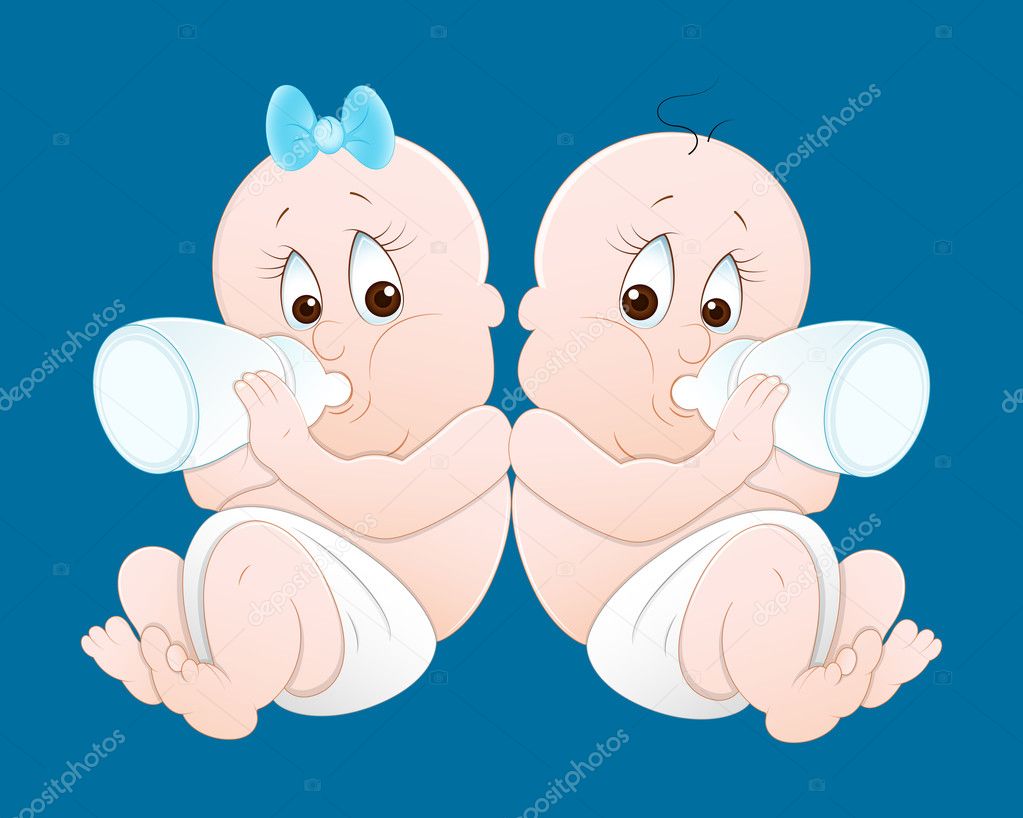 Twins Baby Vectors