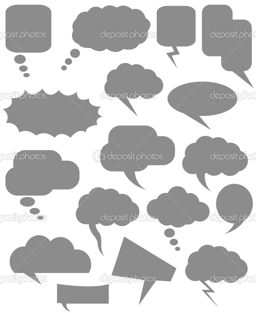 Speech Clouds Vector