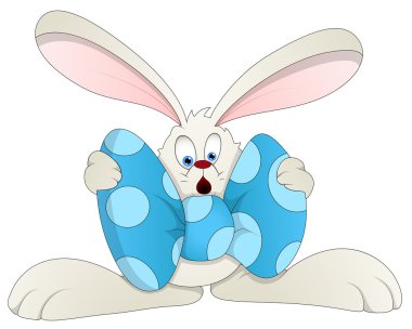 easter bunny - çizgi film karakteri - vektör çizim