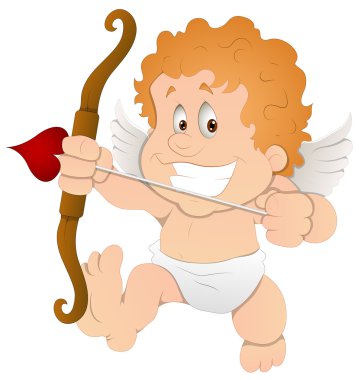 sevimli çizgi Eros - vektör çizim