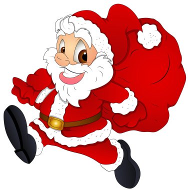 Noel Noel Baba çizgi film - vektör çizim