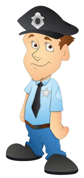 Police Officer - Cartoon Character - Vector Illustration — Stock Vector