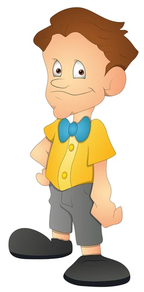 Boy Cartoon Character - Vector Illustration — Stok Vektör