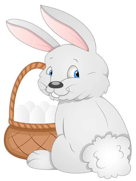 Conejo de Pascua - Personaje de dibujos animados - Ilustración vectorial — Vector de stock