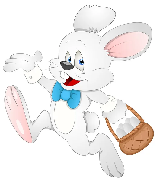 Conejo de Pascua - Personaje de dibujos animados - Ilustración vectorial — Vector de stock
