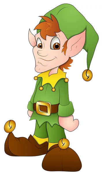 Christmas Elves - Cartoon Character - Vector Illustration — Stock Vector