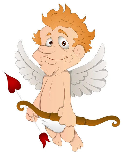 Cupido - Personaje de dibujos animados - Ilustración vectorial — Vector de stock