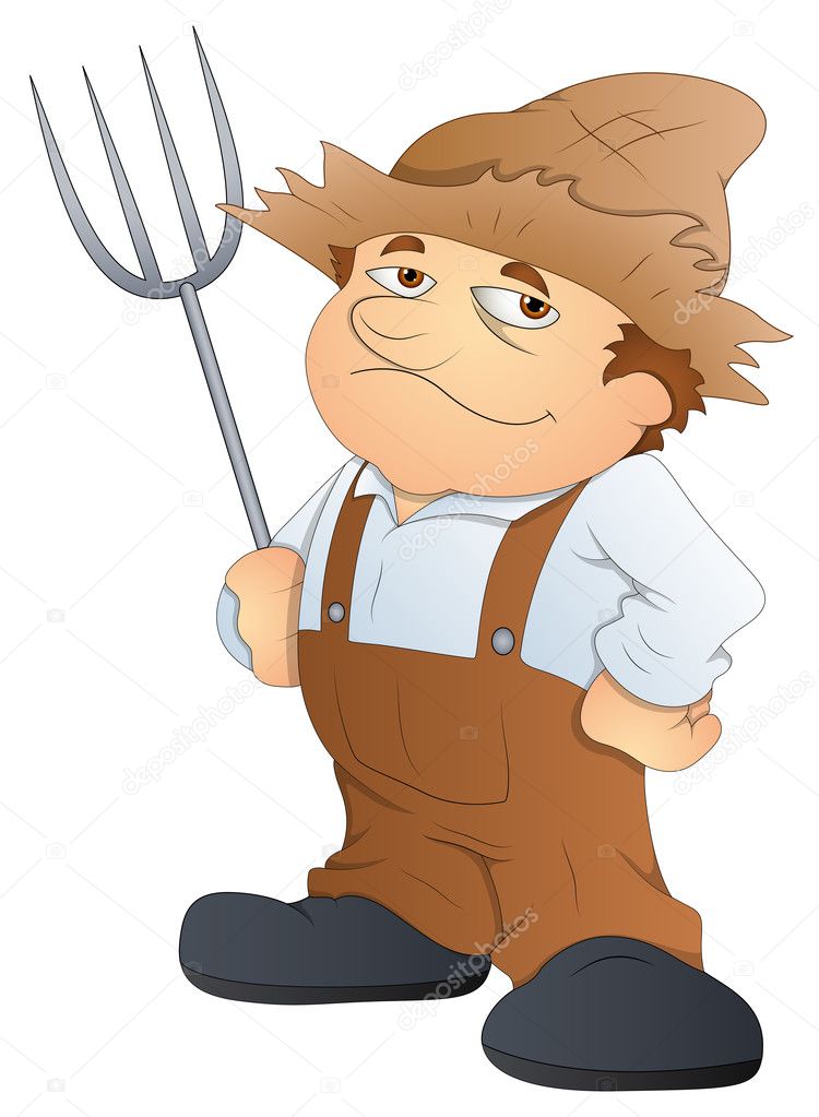 Farmer - Cartoon Character - Vector Illustration