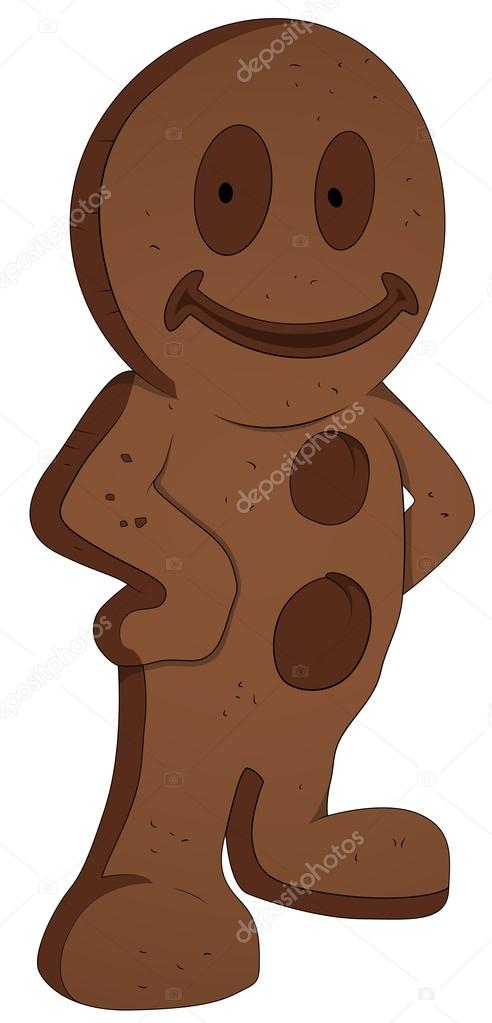 Cartoon Gingerman - Ilustración de vectores vector, gráfico vectorial
