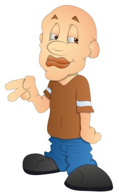 Cool çocuk - çizgi film karakteri - vektör çizim