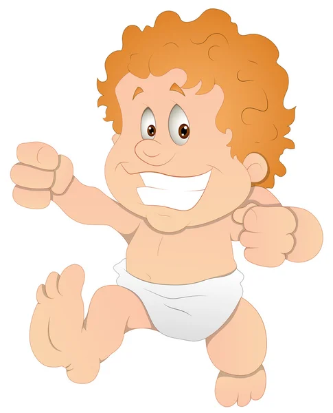 Baby - beeldverhaalkarakter - vectorillustratie — Stockvector