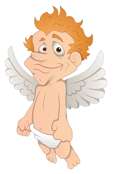 Cupido - Personagem dos desenhos animados - Ilustração vetorial — Vetor de Stock