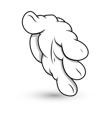 el - el sallamak hareketi - vektör çizim karikatür