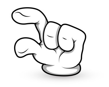 el - parmak işaret - vektör çizim karikatür