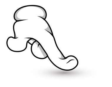 el - aşağı işaret parmağını cartoon - illüstrasyon vektör