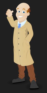 Lift - çizgi film karakteri - vektör çizim soran