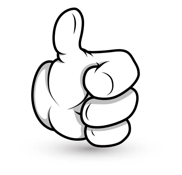 el - thumbs up-vektör çizim karikatür