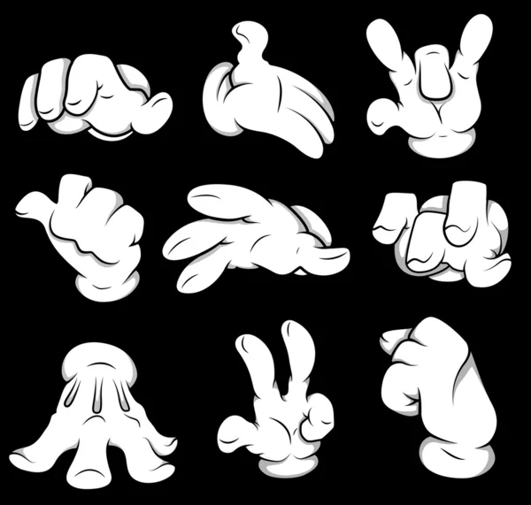 Poses de mano y estilos — Vector de stock