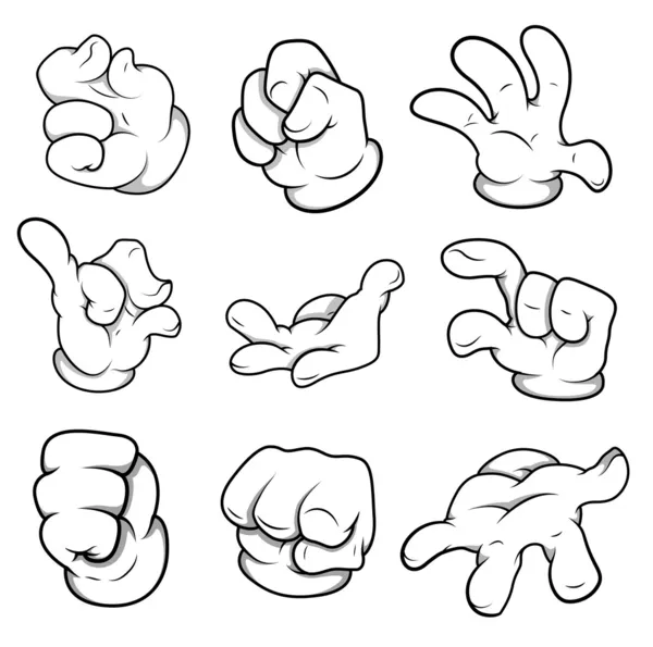 Hand gest - vektor illustrationer — Stock vektor