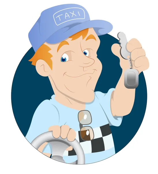 Taxi Conductor — Archivo Imágenes Vectoriales