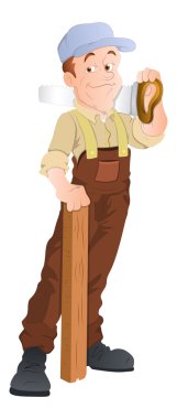 marangoz vektör çizim