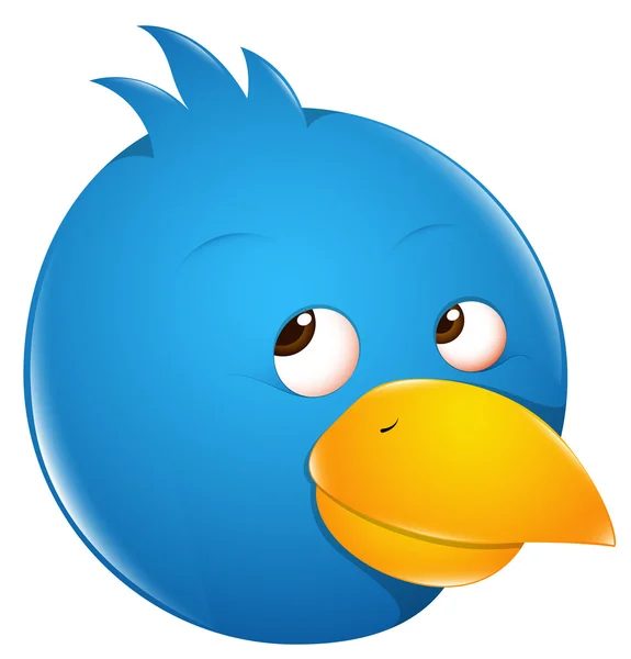 Twitter Bird Ícone dos desenhos animados — Vetor de Stock