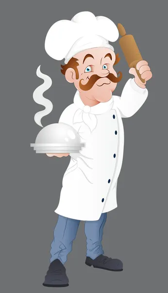 Chef-kok vector — Stockvector