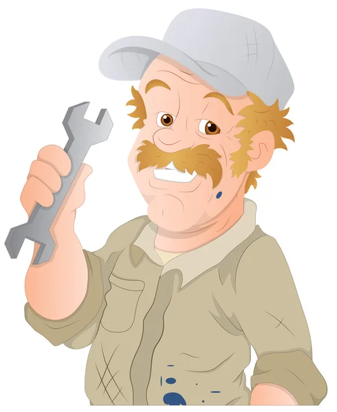 Car Repairman Vector — Stock Vector