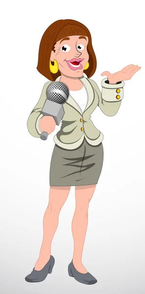 TV Reporter Vector — Vector de stoc