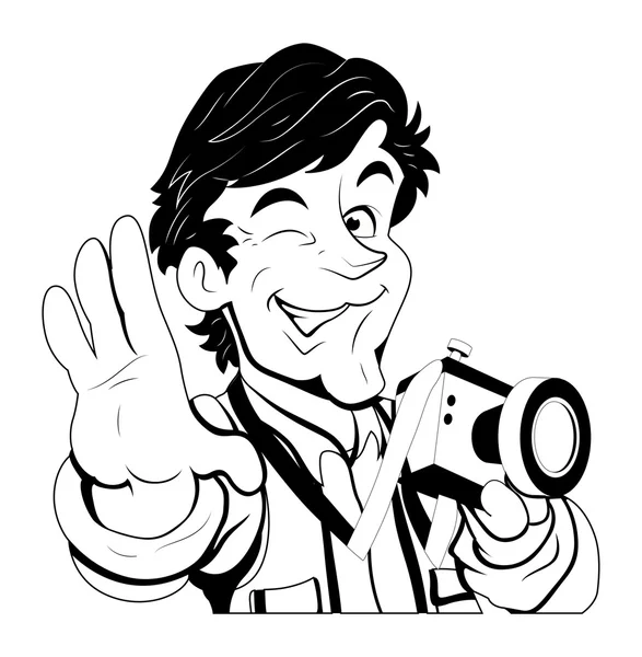 Portrait Photographer Vector — Stock Vector