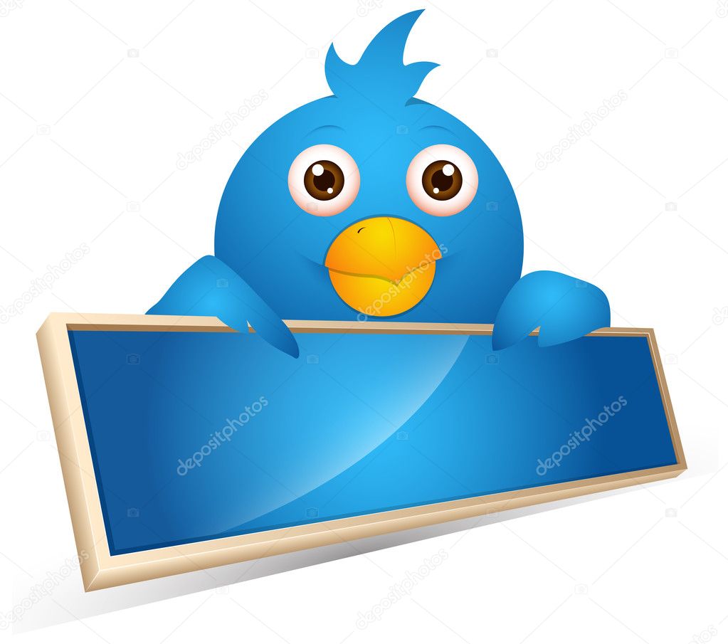 Twitter Bird Business Banner Vector Illustration
